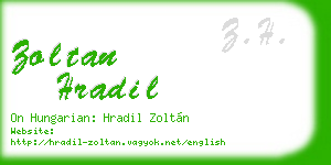 zoltan hradil business card